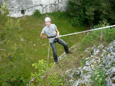No był też zjazd na linach :-) i wspinaczka z tym że ja nie jestem fotogeniczny a w kasku to już wcale :-P