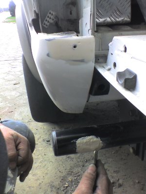 Kierowca uczył się cofania :)